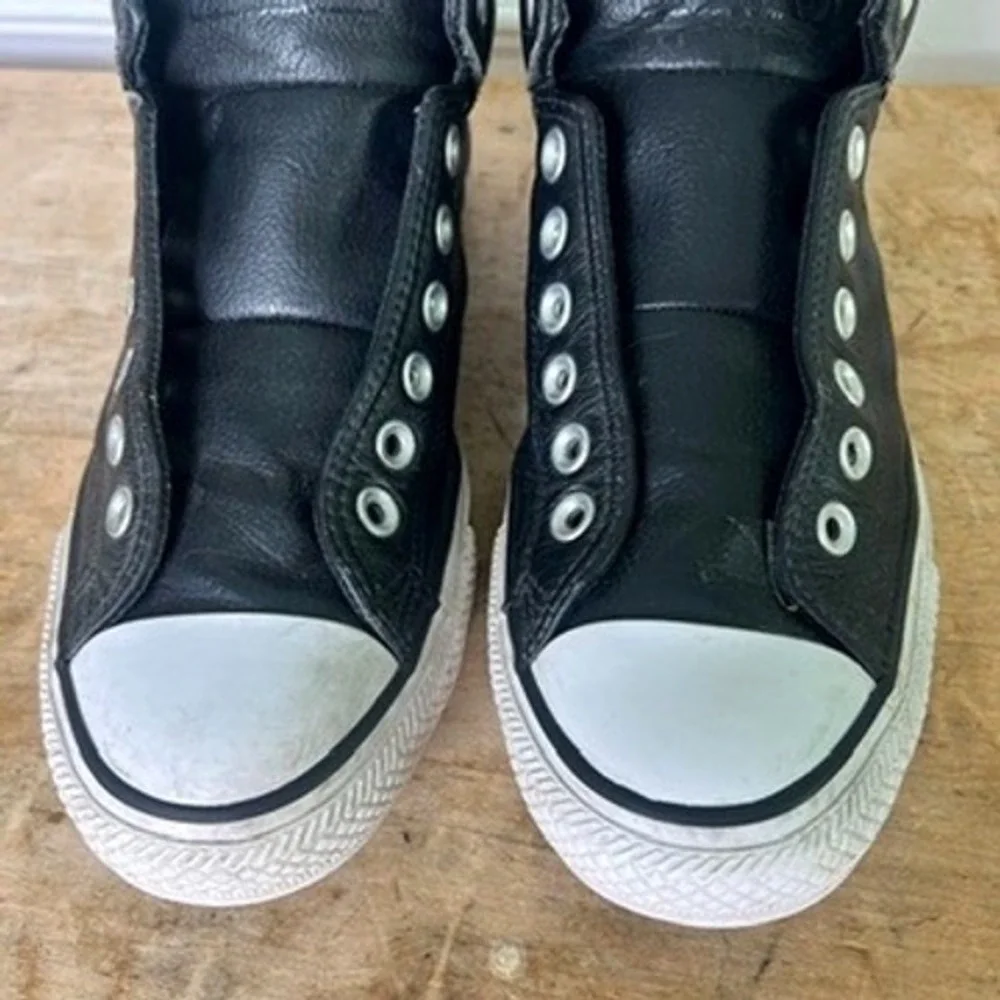 Converse Chuck Taylor All Star Madison 7.5M 9.5W Mid Leather Black Streetwear - Picture 8 of 10